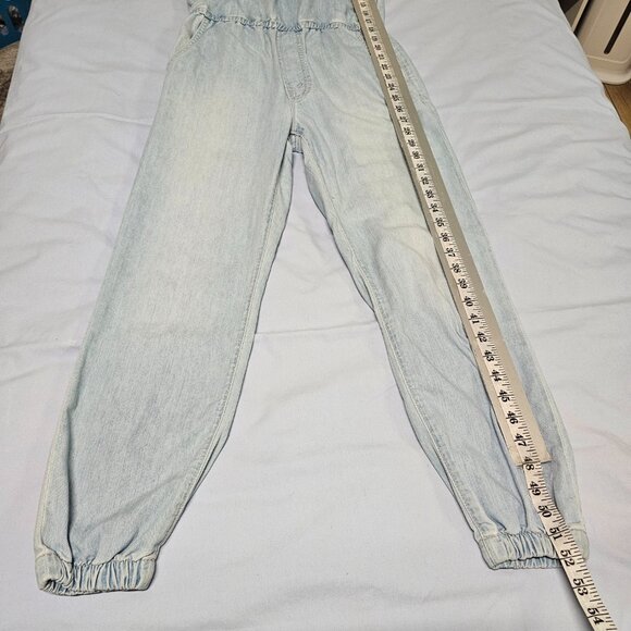 MOTHER Crop The Jumpsuit Sleeveless Light Blue Women Size S - Picture 11 of 16